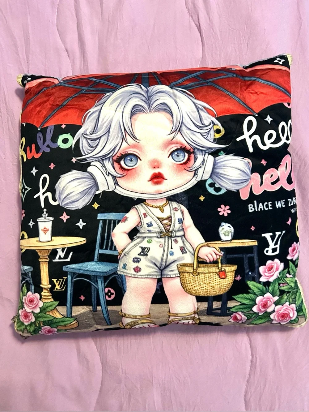 SkullPanda Blanket Pillow